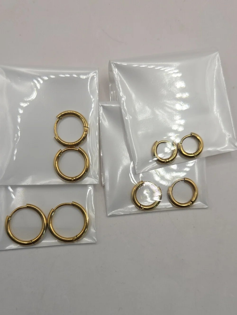 NEW Classic Gold Hoop Earrings - Set of Multiple Sizes